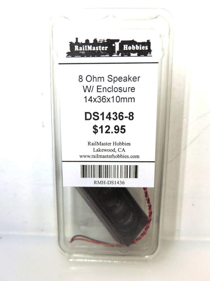 Railmaster Hobbies DS1436-8 14x36x10mm Speaker with Enclosure 8 Ohm image 1
