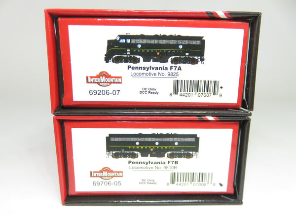 Intermountain 69206/69706 N Scale PRR Pennsylvania F7A/B Diesel Locomotive Set
