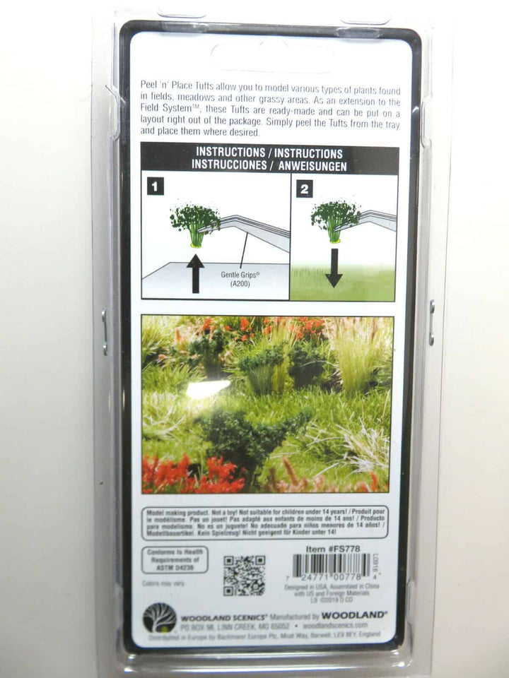 Woodland Scenics FS778 Dark Green Prairie Grass Peel 'n' Place Tufts image 4