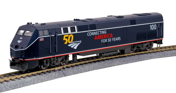 Kato 37-6113 HO Amtrak Midnight Blue 50th Anniversary Logo GE P42 Locomotive NIB image 0
