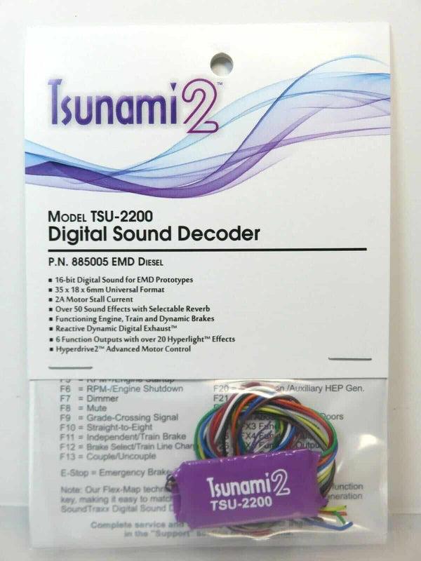 SoundTraxx 885005 TSU-2200 Tsunami 2 Sound Decoder, 2 Amp, EMD Diesel Locomotive image 0