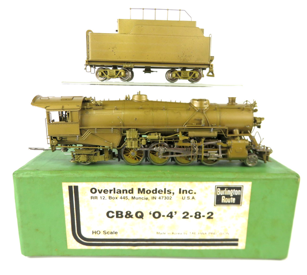 Overland Models Brass HO Scale CB&Q O-4 2-8-2 Mikado Steam Locomotive