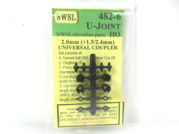 Northwest Short Line NWSL 482-6 Driveline Universal Connector 2.4mm 2.0mm 1.5mm image 0