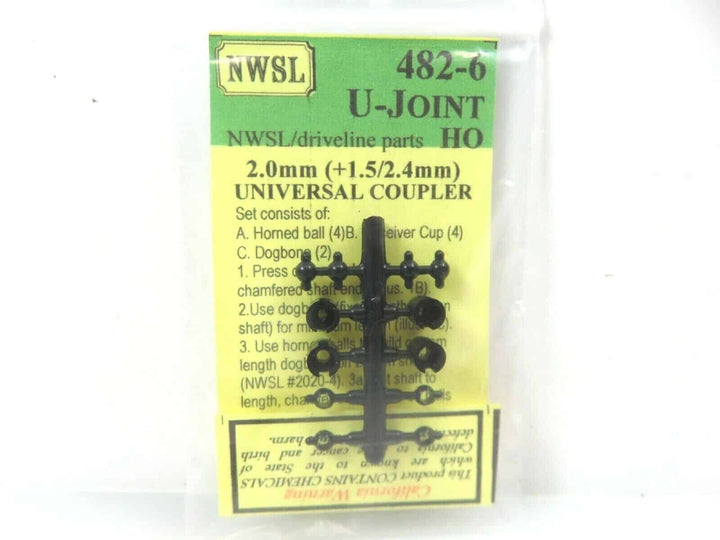 Northwest Short Line NWSL 482-6 Driveline Universal Connector 2.4mm 2.0mm 1.5mm image 0