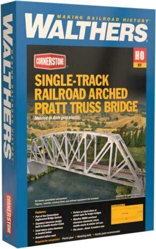 Walthers #933-4521 HO Scale Arched Pratt Truss Railroad Bridge Single Track Kit image 0