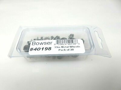 Bowser #40198 HO Scale 33" Metal Wheel Sets with Needlepoint Axles (20) NIB image 2