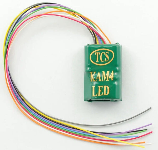 Train Control Systems TCS #1479 KAM4-LED HO Scale DCC Decoder W/Keep Alive image 0