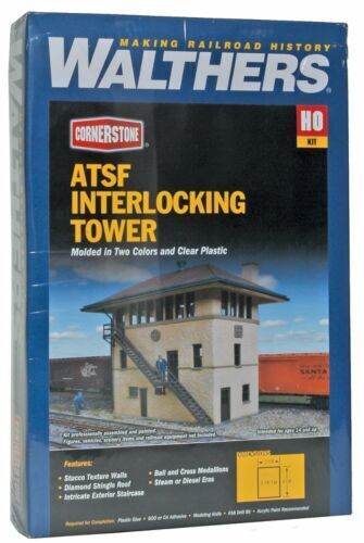 Walthers Cornerstone #933-2983 HO Scale Santa Fe Interlocking Tower Kit NIB image 0