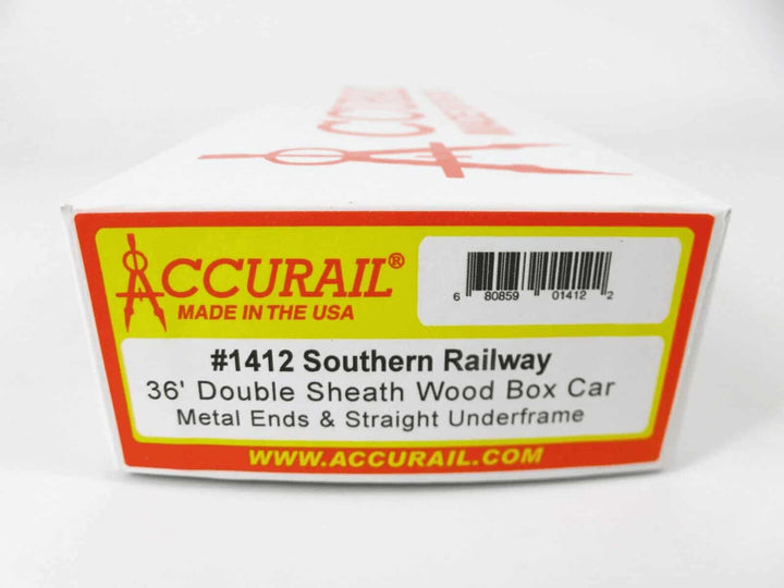 Accurail 1412 HO Scale 36' Double Sheath Wood Box Car Southern Railway #165892 image 1