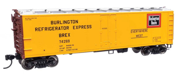 Walthers Mainline 910-41406 HO 40' Steel Reefer Burlington Refrigerator Express