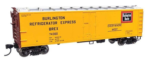 Walthers Mainline 910-41407 HO 40' Steel Reefer Burlington Refrigerator Express