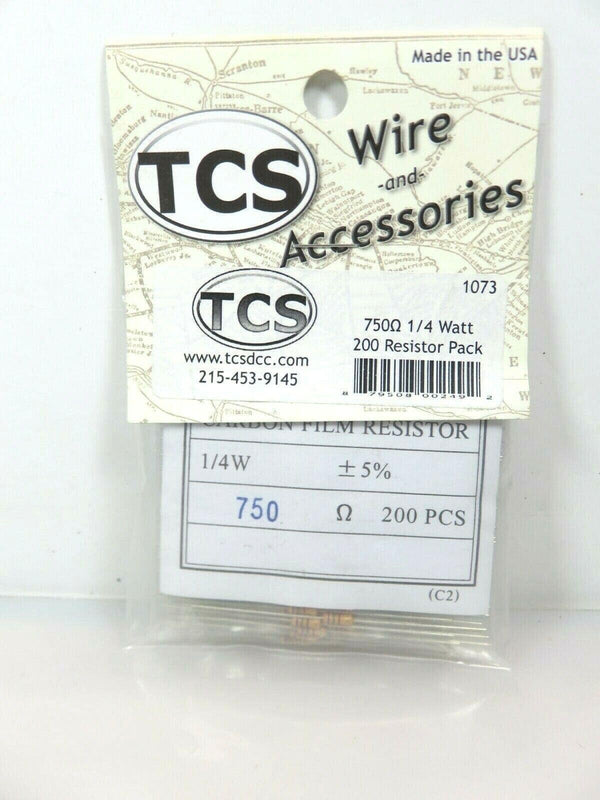 Train Control Systems TCS 1073 1/4 Watt 750 Ohm Resistor Pack of 200 image 0