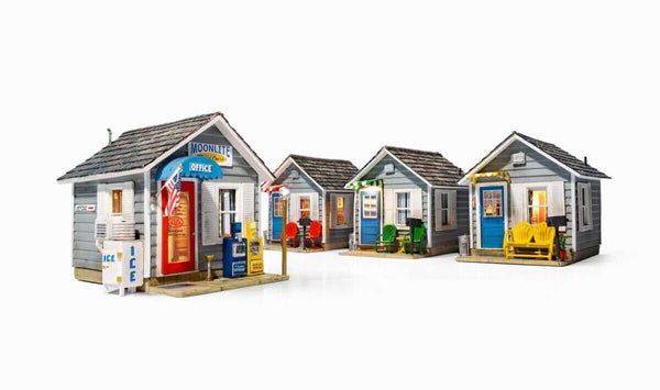 Woodland Scenics BR5073 HO Scale Built-&amp;-Ready Moonlite Motor Court NIB image 0