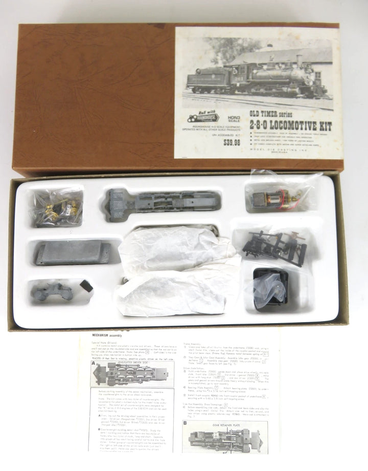 Roundhouse #472 HOn3 Old Timer Series 2-8-0 Steam Locomotive Unassembl ...