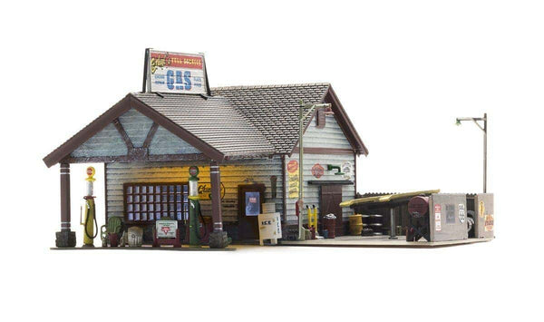 Woodland Scenics HO Scale BR5048 Built and Ready Ethyl's Gas and Service NIB image 0