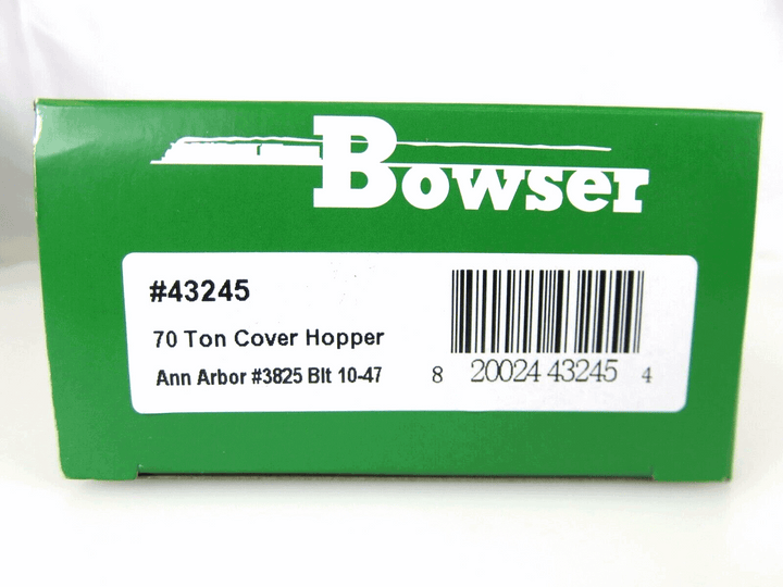 Bowser #43245 HO Scale 70-Ton 2-Bay Covered Hopper Ann Arbor #3825 NIB image 2