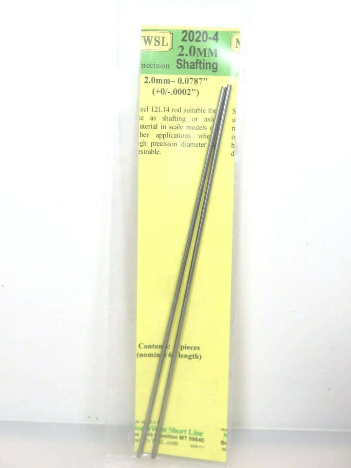 Northwest Short Line #2020-4 NWSL 2mm Shafting (2) 6 inch Pieces Ho Locomotives image 2