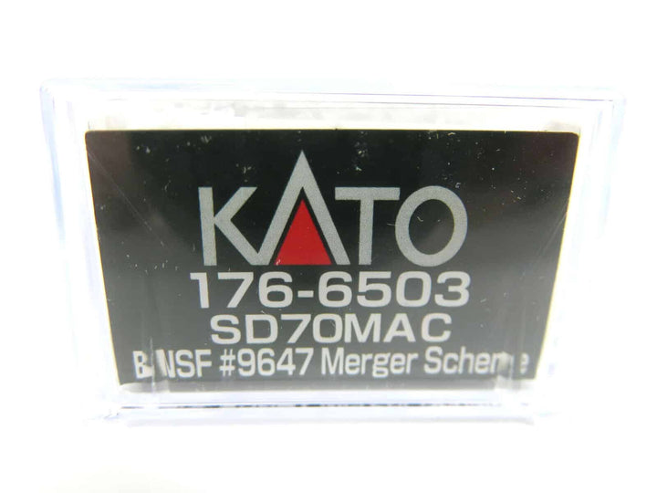 Kato 176-6503 N Scale BNSF EMD SD70MAC Locomotive #9647 Merger Scheme NIB image 3