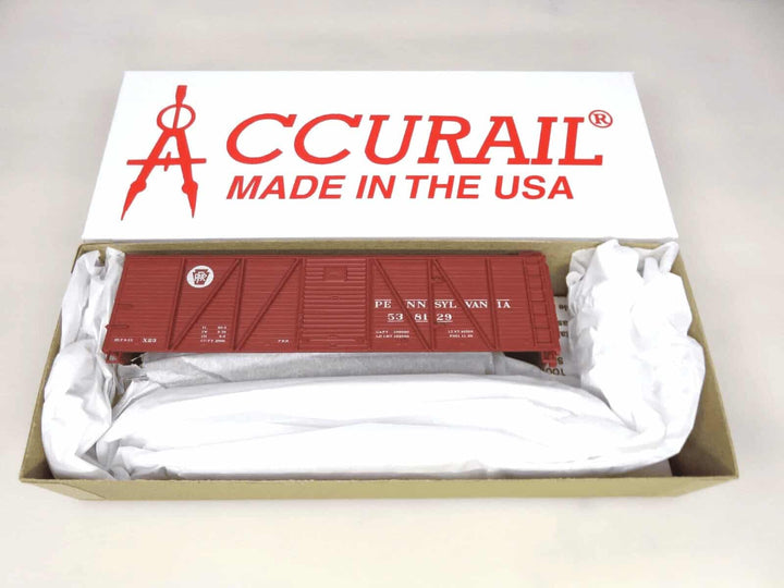 Accurail 7119 HO Scale 40' Single Sheath Wood Boxcar PRR Pennsylvania Railroad image 1