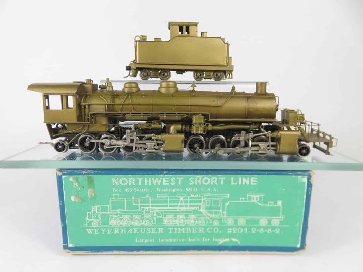 NWSL North West Shortline Brass HO Weyerhaeuser Timber Co. 2-8-8-2 Locomotive image 1