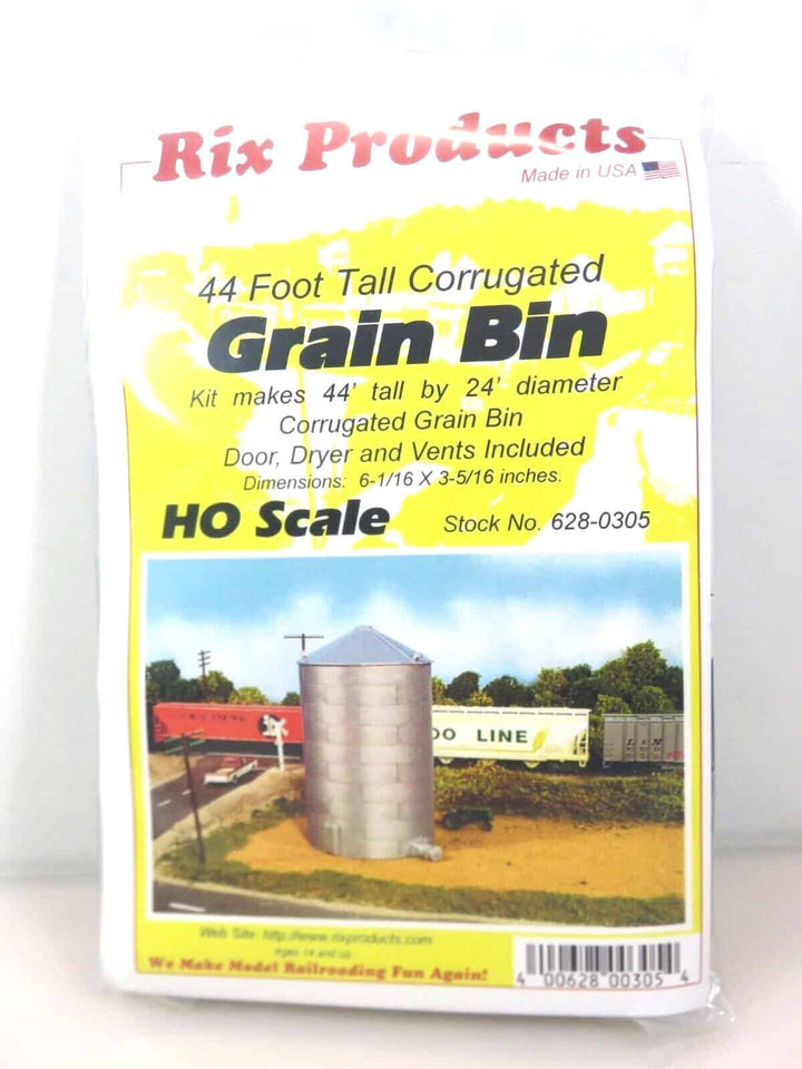 Rix Products 628-0305 HO Scale 44 Foot Tall Corrugated Grain Bin Kit image 1