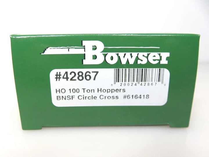 Bowser #42867 HO Scale 100-Ton Hopper BNSF Circle Cross #616418 NIB image 2
