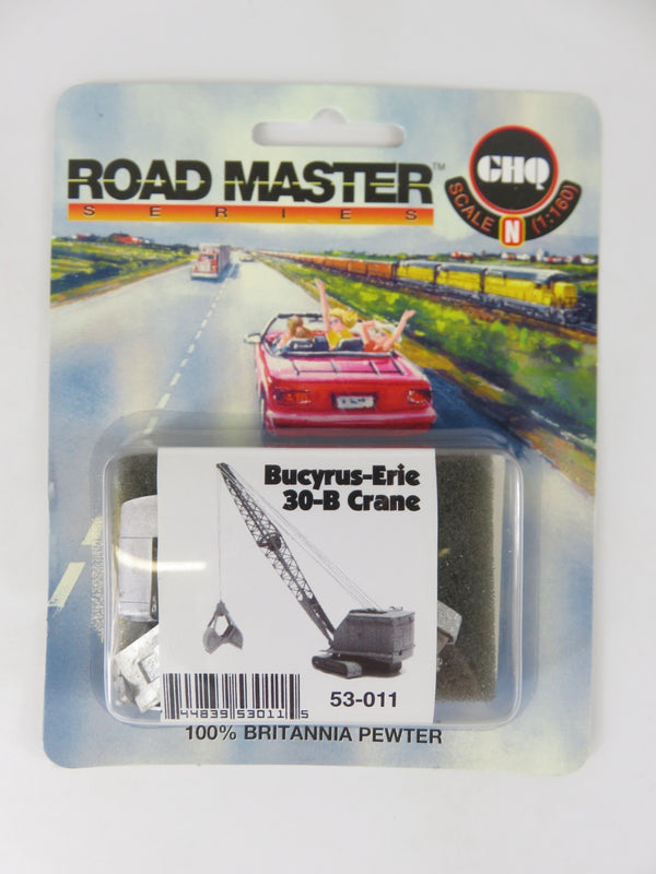 GHQ Road Master 53-011 N Scale Bucyrus-Erie 30-B Crane Pewter Kit NIB