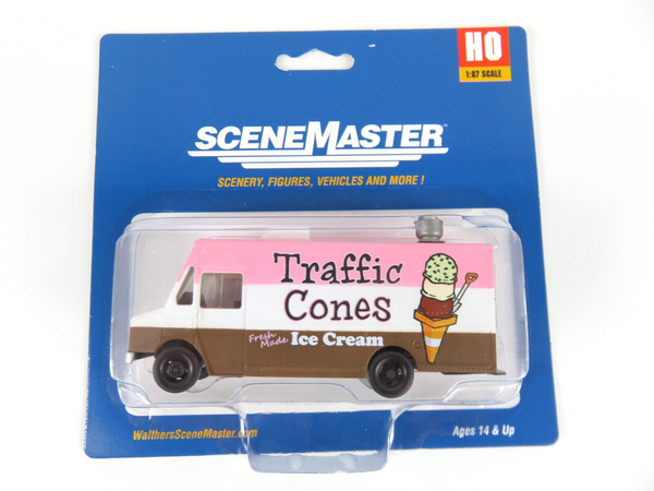 Walthers SceneMaster 949-12108 HO Morgan Olson Traffic Cones Ice Cream Food Van