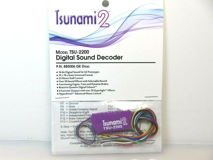 SoundTraxx 885006 TSU-2200 Tsunami 2 Sound Decoder, 2 Amp, GE Diesel Locomotives image 3