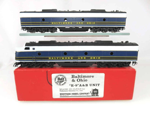 Westside Models Brass HO Scale B&amp;O Baltimore &amp; Ohio EMD E-9 A&amp;B Units Painted image 0