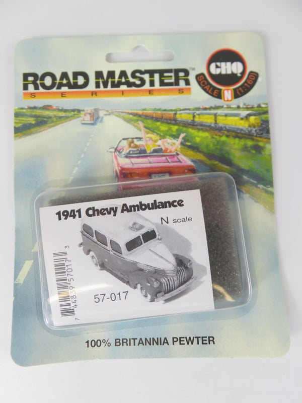 GHQ Road Master 57-017 N Scale 1941 Chevy Ambulance Pewter Kit NIB
