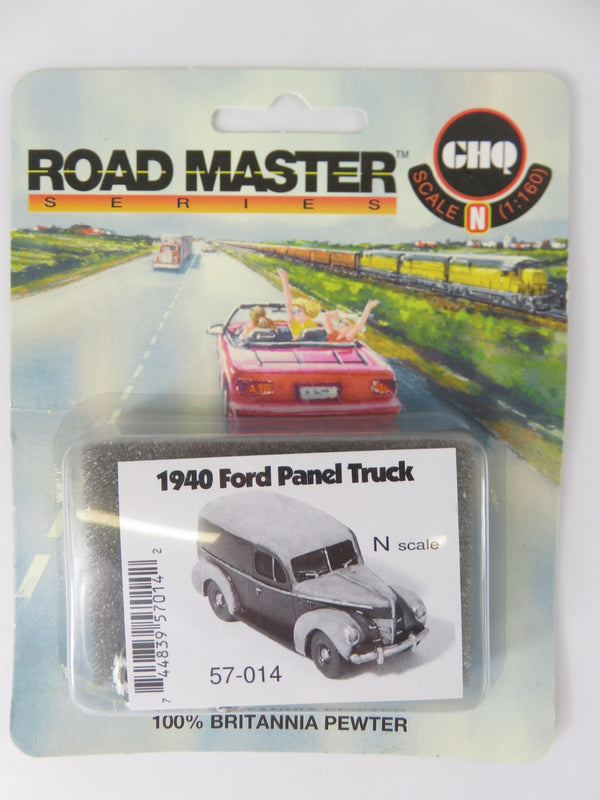 GHQ Road Master 57-014 N Scale 1940 Ford Panel Truck Pewter Kit NIB