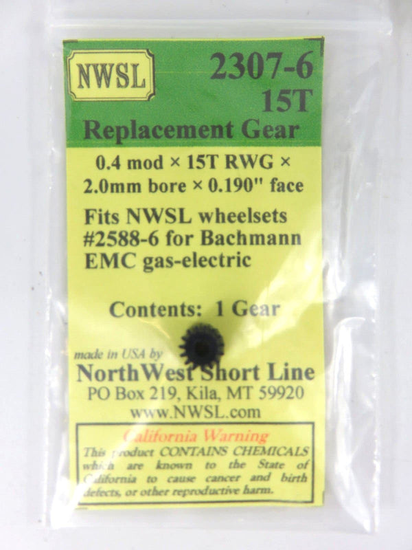 Northwest Short Line NWSL 2307-6 Replacement Axle Gear for Bachmann Doodlebug image 0