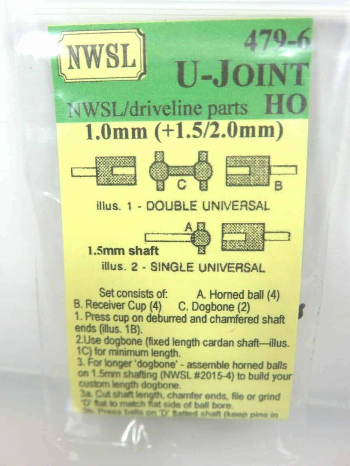 Northwest Short Line NWSL 479-6 Driveline Universal Connector 2.0mm 1.5mm image 1