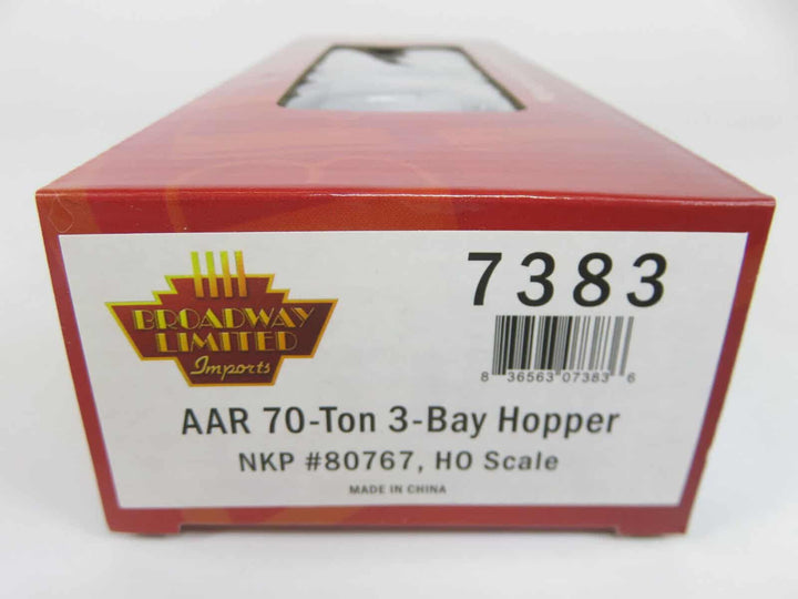 Broadway Limited 7383 HO Scale AAR 70-ton Triple 3-Bay Hopper Nickel Plate Road image 2