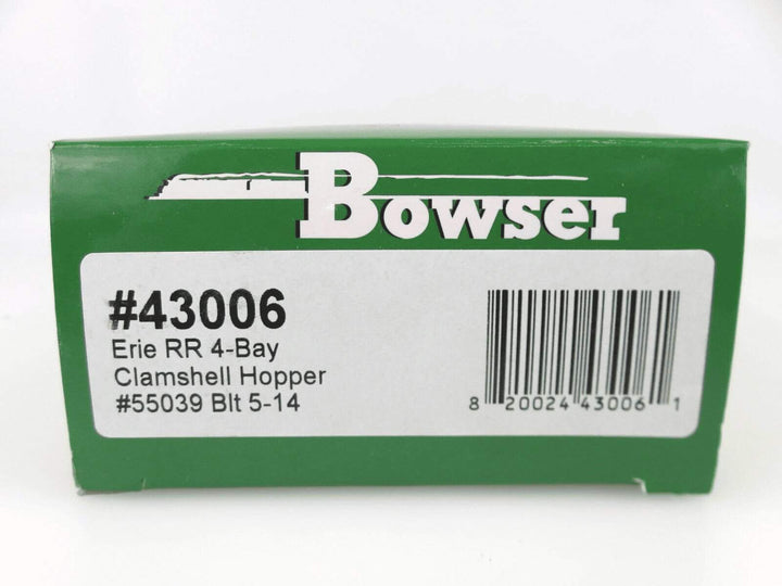 Bowser 43006 HO Scale H21a 4-Bay Hopper with Clamshell Doors Erie RR #55039 NIB image 2
