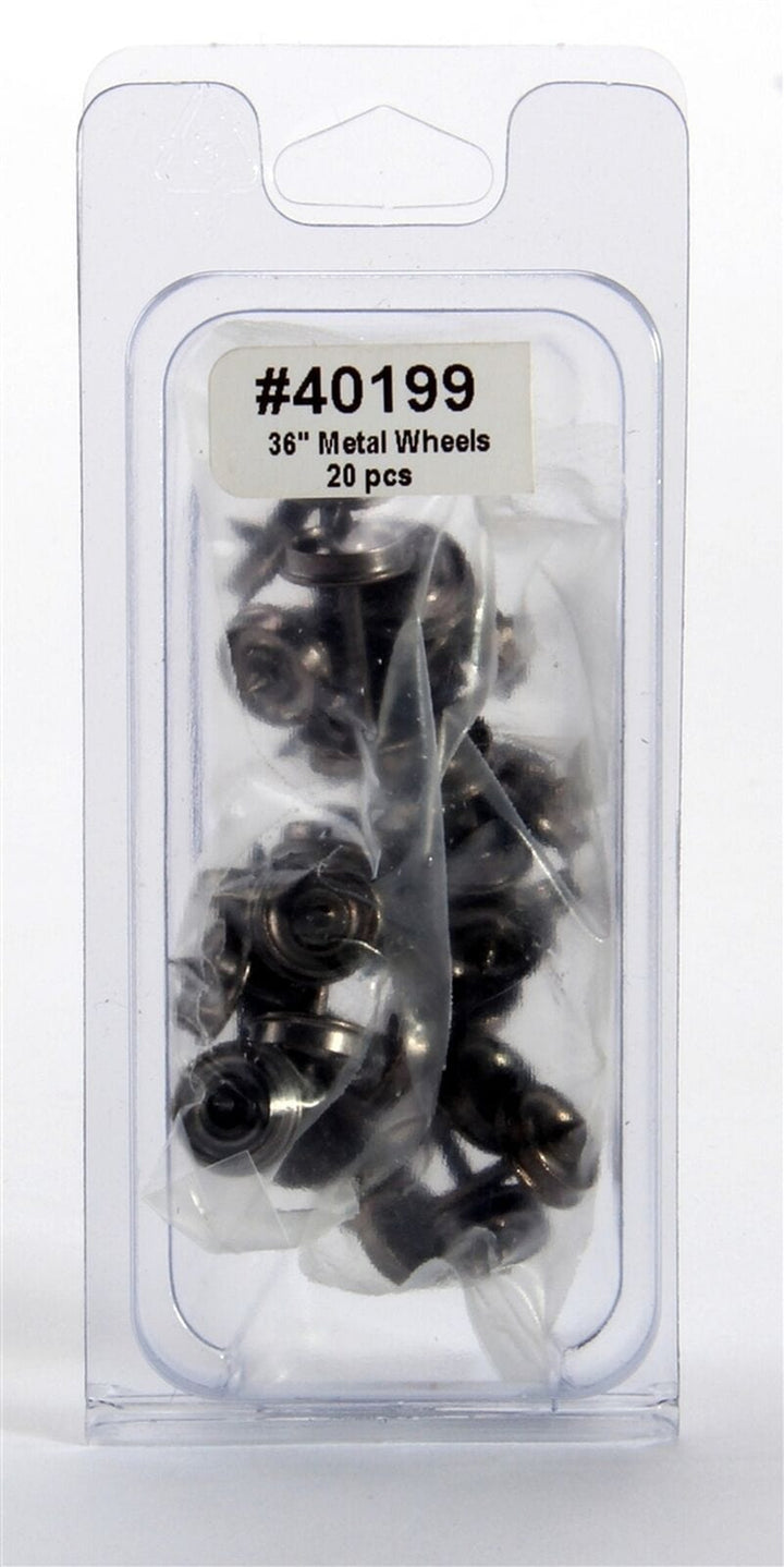 Bowser #40199 HO Scale 36" Metal Wheel Sets with Needlepoint Axles (20) NIB image 2