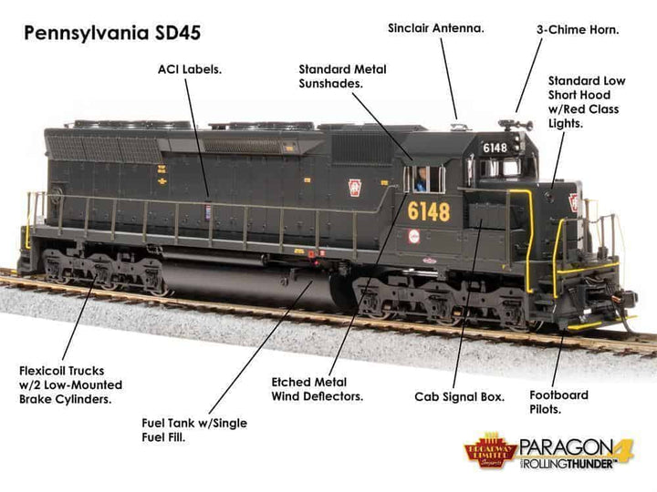 Broadway Limited BLI 4290 EMD SD45 PRR Pennsylvania Railroad #6157 DCC Sound NIB image 2