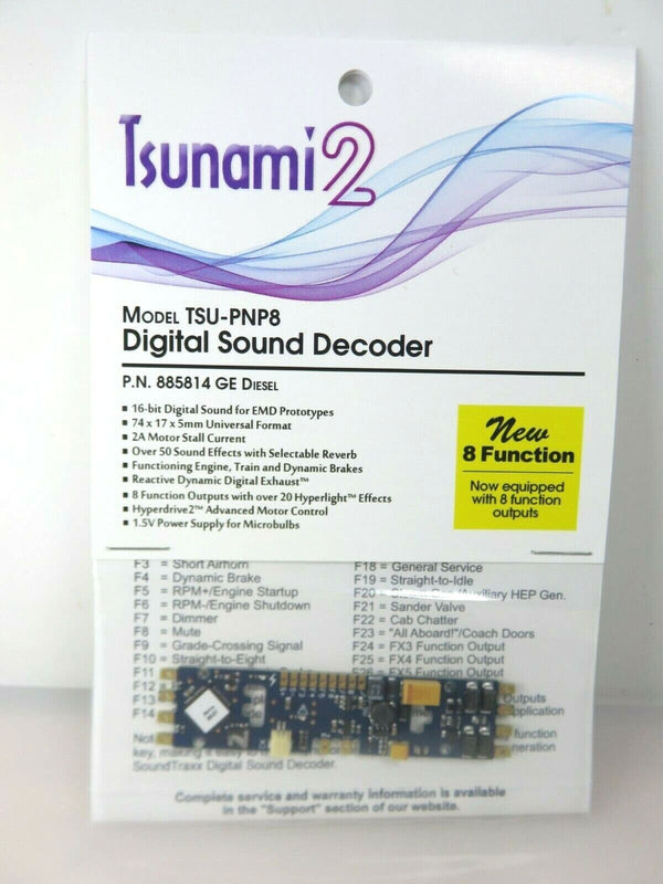 SoundTraxx 885814 TSU-PNP8 Tsunami 2 Digital Sound Decoder GE Diesel Locomotive image 0