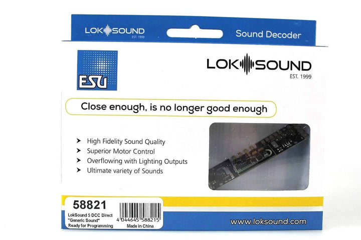 ESU 58821 LokSound V5 DCC Direct *Blank* Sound Decoder, for HO Scale NIB image 0