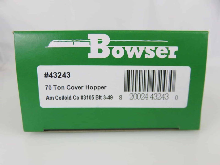 Bowser #43243 HO Scale 70-Ton 2-Bay Covered Hopper American Colloid Company 3105 image 2