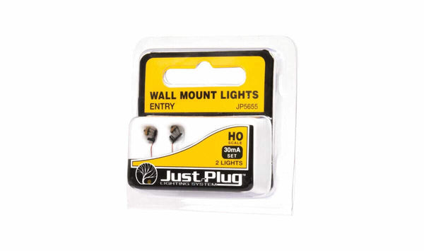 Woodland Scenics HO JP5655 Just Plug Lighting System, Entry Wall-Mount Light 2PK image 0