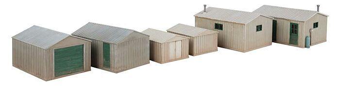 Walthers Cornerstone #933-4123 HO Metal Yard Shed Set of 2 Each 3 Styles Kit NIB image 1