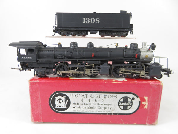 Westside Model Company Brass HO Scale ATSF Santa Fe 4-4-6-2 Steam Locomotive