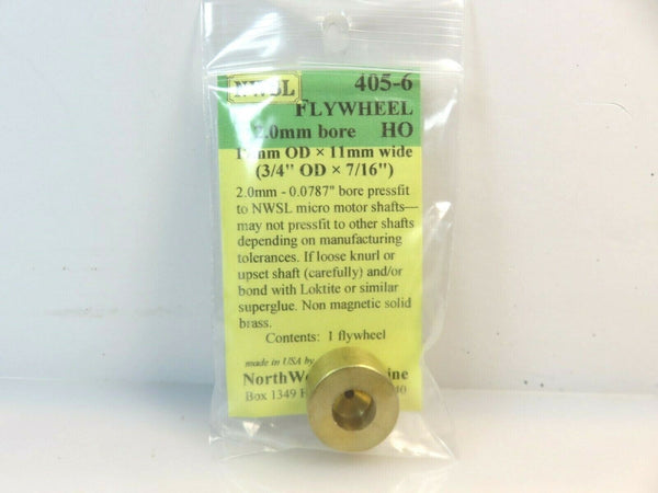 Northwest Short Line #405-6 NWSL Brass 17 MM Flywheel for HO Scale Locomotives image 0