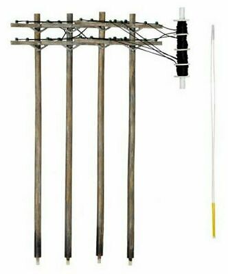 Woodland Scenics #US2266 HO Scale Wired Poles with Double Crossbar