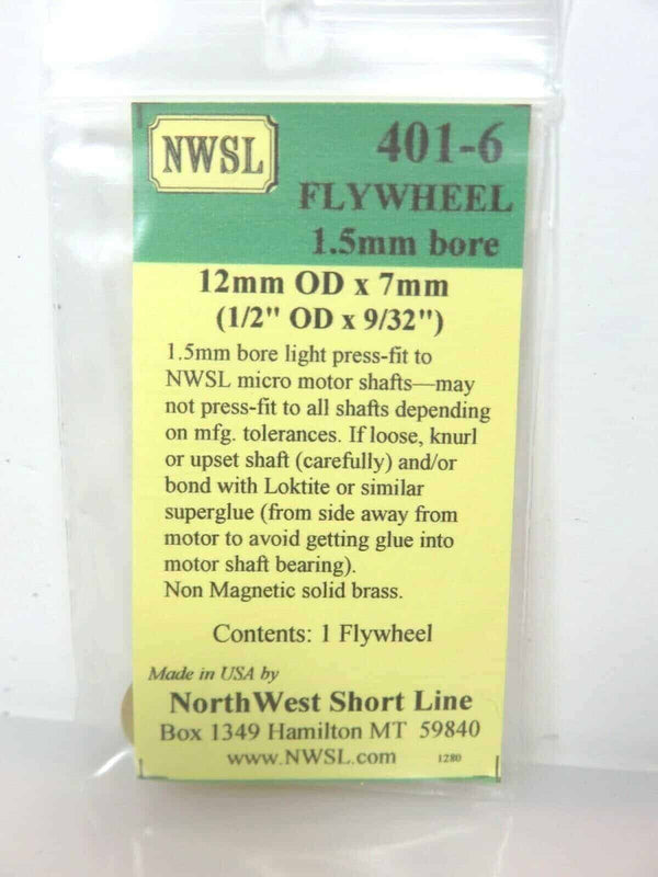 Northwest Short Line #401-6 NWSL Brass 12 MM Flywheel for N Scale Locomotives image 0