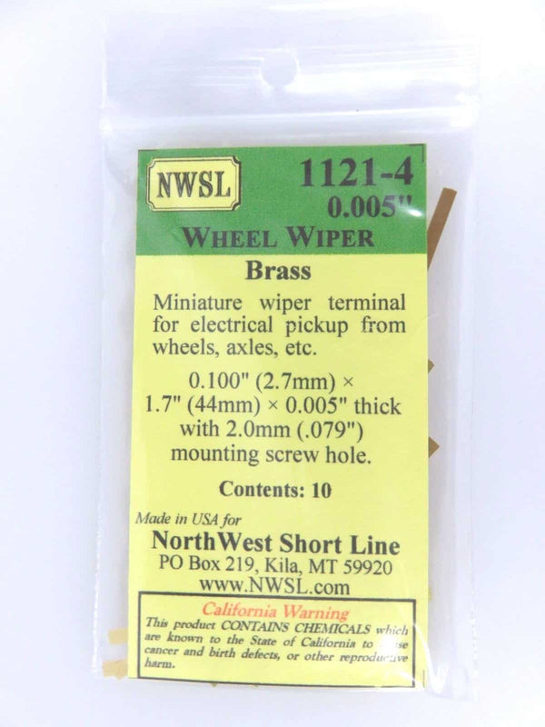 Northwest Short Line NWSL #1121-4 Brass Wheel Wiper 10 Pack image 0
