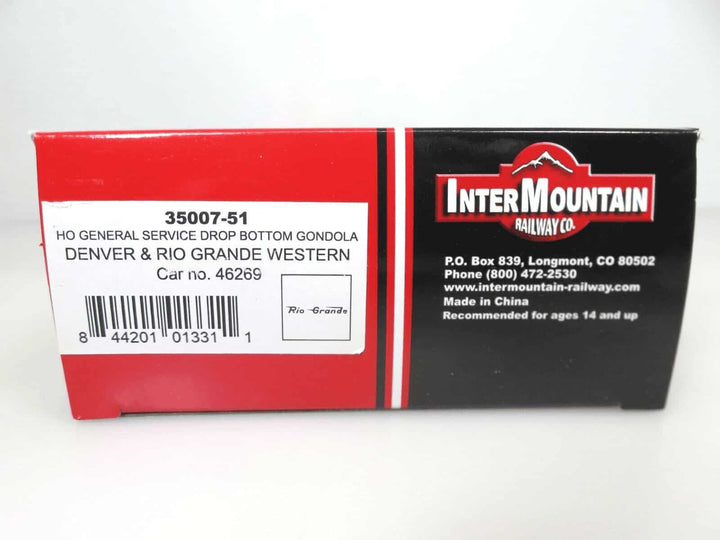 Intermountain 35007-51 HO General Service Drop Bottom Gondola Rio Grande D&amp;RGW image 3