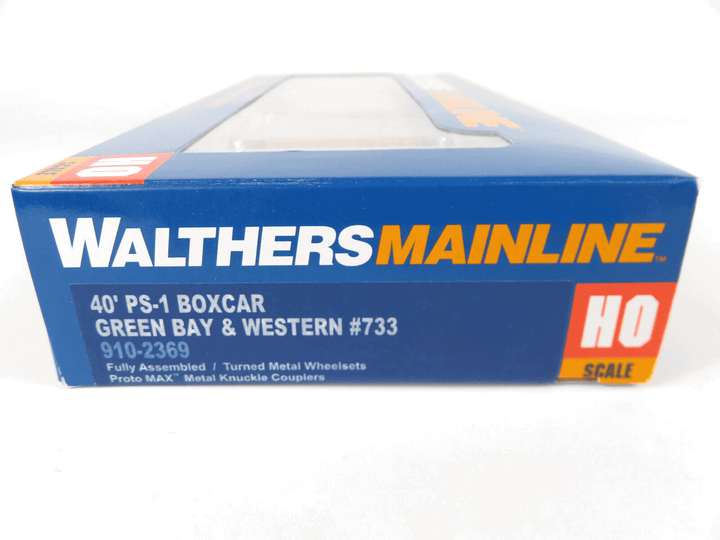 Walthers Mainline 910-2369 HO Scale 40' PS-1 Boxcar Green Bay &amp; Western #733 NIB image 2